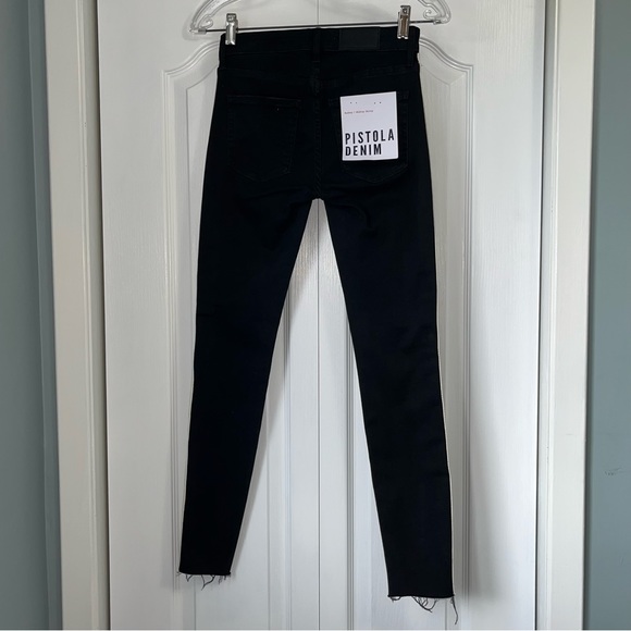 REVOLVE PISTOLA Audrey Berlin night Midrise Skinny denim Jeans raw hem size 25 - Picture 6 of 16